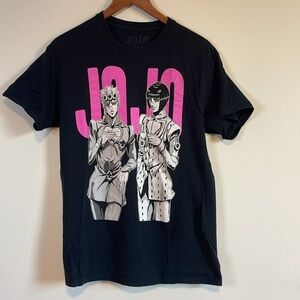 JoJo’s Bizarre Adventure T-Shirt Medium Anime Black Pink Cartoon Manga Graphic
